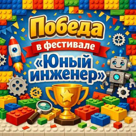  Поздравляем с победой в фестивале конструкторского творчества "Юный инженер"!